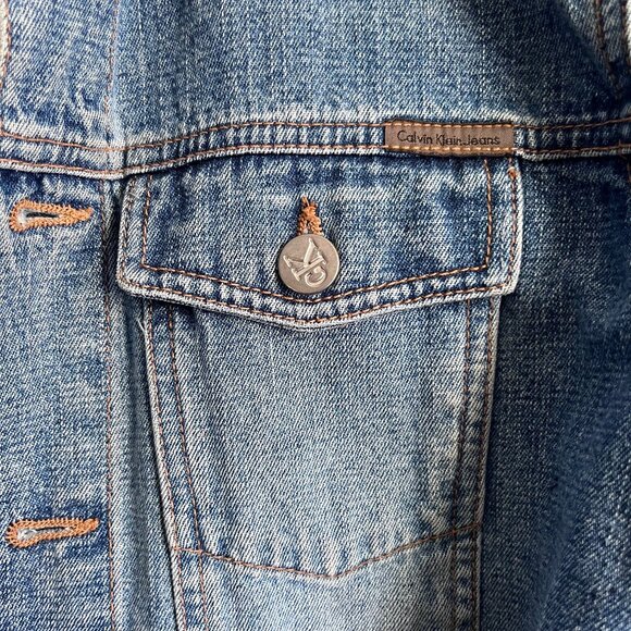VTG Calvin Klein Denim Jacket Sz M - Picture 8 of 8